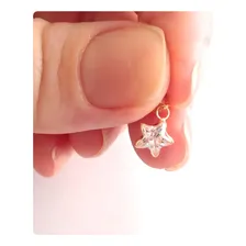 Pingente Ponto De Luz Estrela Joia Ouro 18k / 750 Cor Branco Foto mini 4