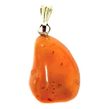 Pingente Prateado De Jaspe Vermelho Natural Cristal Pedra Foto mini  3