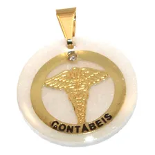 Pingente Profissão Contabilidade Contábeis Folheado 18k Foto mini 2