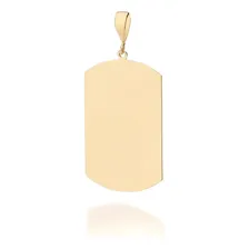 Pingente Rommanel B Ouro18k Retangular Personalizável 542888 Cor Dourado Foto mini  3