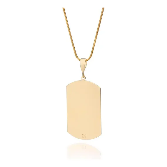 Pingente Rommanel B Ouro18k Retangular Personalizável 542888 Cor Dourado Foto 1