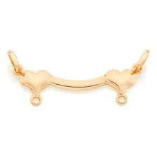 Pingente Rommanel Canga 2 Corações Banhado Ouro 18k Foto mini 1