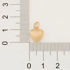 Pingente Rommanel Coração Delicado Dois Lados Fosco E Liso Cor Dourado Foto mini 2