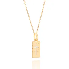 Pingente Rommanel Cruz Vazada Banhado A Ouro 18k - 540004 Cor Dourado Foto mini  2