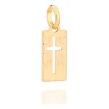 Pingente Rommanel Cruz Vazada Banhado A Ouro 18k - 540004 Cor Dourado Foto  mini 1