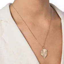 Pingente Rommanel Feminino B Ouro 18k Folha Ondulada 542939 Cor Dourado Foto mini  2