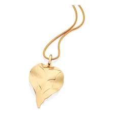 Pingente Rommanel Feminino B Ouro 18k Folha Ondulada 542939 Cor Dourado Foto mini  3