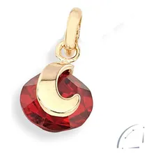 Pingente Rommanel Folheado Ouro 18k Cristal Vermelho 541672 Foto mini 1