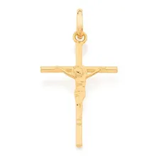 Pingente Rommanel Masculino Cruz Com Cristo 540027 Cor Dourado Foto mini 2