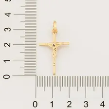 Pingente Rommanel Masculino Cruz Com Cristo 540027 Cor Dourado Foto mini 4