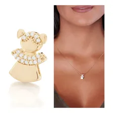 Pingente Rommanel Menina Menino Com Zirc么nia Folheado 542143 Foto mini 2