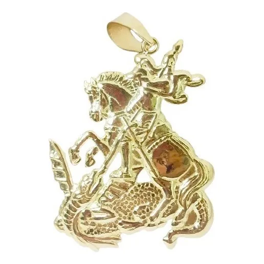 Pingente São Jorge 18 Gramas Ouro 18k Cor Amarelo Foto 1