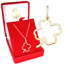 Pingente Trevo Ouro 18k 750 Cor Ouro Amarelo Foto  mini 1