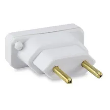 Pino Adaptador 10a Branco Bipolar Force Line Pino Chato 127V/220V Foto mini  2