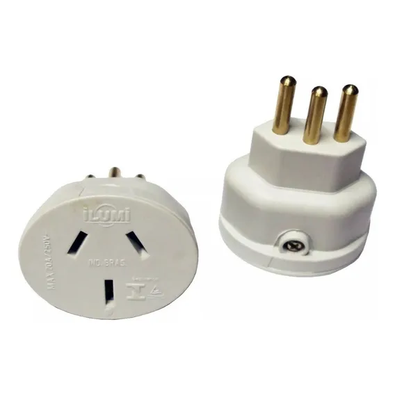 Pino Adaptador 3 Pinos Chatos P/ Ar Condicionado 110V/220V Foto 1