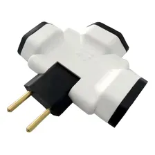 Pino Benjamim Articulado 3 Saídas 10a Nbr C/5pç 110V/220V Foto mini 1