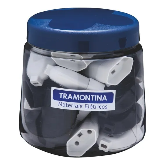 Pino Femea Tramontina Pote Branco Preto C/24 Peças Ebomclima 110v/220v Foto 1