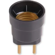Pino Porta Lampada 2 Polos Ilumi Preto 1701pct - Kit C/10 Foto  mini 1