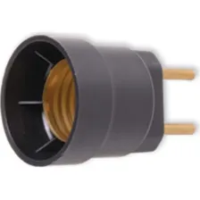 Pino Porta Lampada 2 Polos Ilumi Preto 1701pct - Kit C/10 Foto mini  2