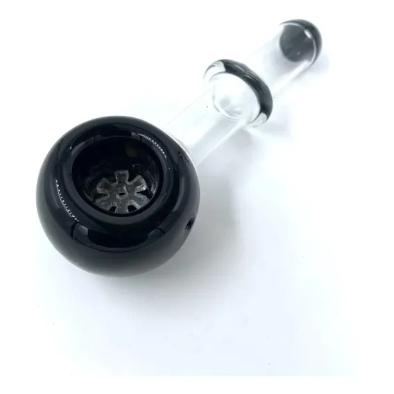 Pipe Cachimbo De Vidro 11cm Preto Foto 1