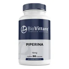 Piperina (pimenta Preta) 15mg 90 Cápsulas Sabor Sem Sabor Foto mini 1