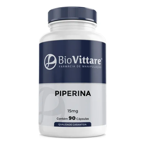 Piperina (pimenta Preta) 15mg 90 Cápsulas Sabor Sem Sabor Foto 1