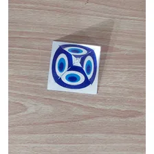 Pirâmide Cristal Olho Grego Turco 7cm Amuleto Proteção Energ Foto mini 4