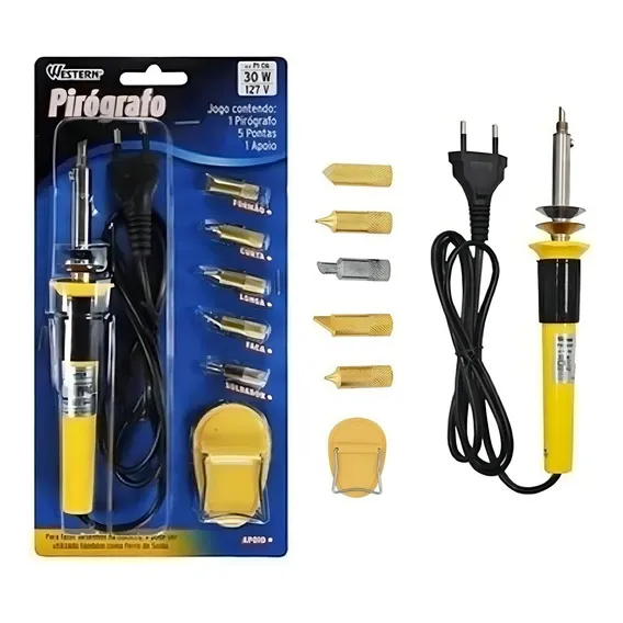 Pir贸grafo Escreve Gravador Soldador Madeira Couro 127v Foto 1