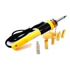 Pir贸grafo gravador e soldador madeira couro 5 pontas Western 110V Foto mini 3
