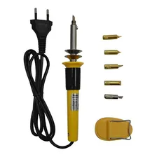 Pir贸grafo gravador e soldador madeira couro 5 pontas Western 110V Foto mini 2
