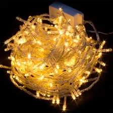 Pisca 100 Led Natal 9m Fio Transparente 110v Branco Quente Foto mini 2