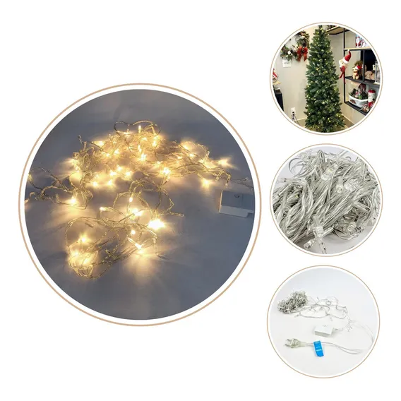 Pisca 100 Leds Branco Quente 9m 127V Transparente 8 Funções Foto 1