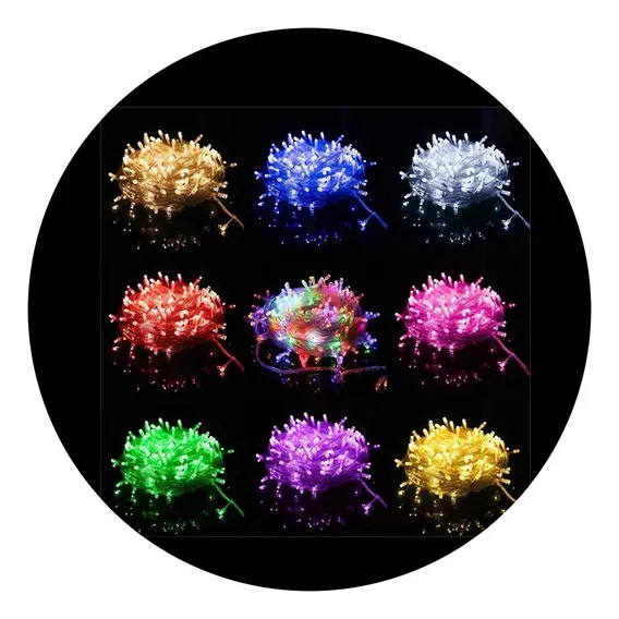Pisca 100 Lâmpadas Led 8 Funções Fio Transparente Natal 220v Foto 1