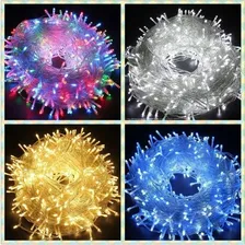 Pisca 100 Lâmpadas Led 8 Funções Fio Transparente Natal 220v Foto mini  3