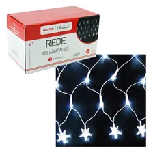 Pisca Natal Rede 120led Estrela Branco Frio 110v Festa 4m Foto mini 2