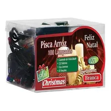 Pisca Pisca Led Arroz Natalino Natal Branco 100 Led 110v Foto mini 2