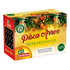 Pisca Pisca Led Natal Arroz Branca 100 Lâmpadas 220v Foto mini 1