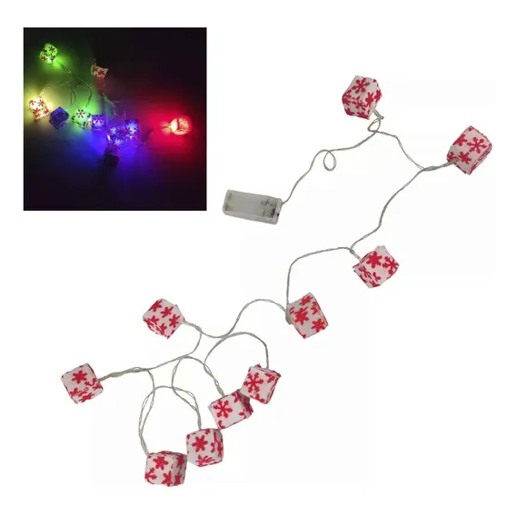 Pisca Pisca Natal Natalino Caixa Presente Leds Iluminaçao Foto 1