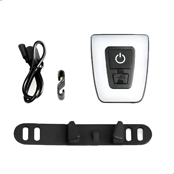 Pisca Sinalizador Lanterna Led Traseiro Bike Recarregável Cor Preto Foto 1