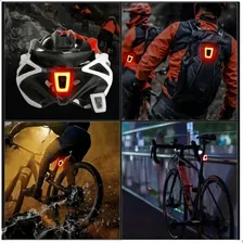 Pisca Sinalizador Lanterna Led Traseiro Bike Recarregável Cor Preto Foto mini 2