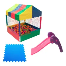 Piscina 1x1 P/ Crianças + 500 Bolinhas + Escorregador Cor Kit 2 Foto mini 1