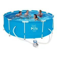 Piscina Com Armação 7.000 Litros 366x76 Cm C/ Filtro Belfix Foto  mini 1