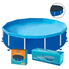 Piscina Com Armação E Capa 5.500 Litros 0,77x3 Metros Mor Foto mini 1