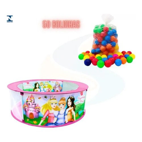 Piscina Com Bolinhas Infantil Com 50 Bolinhas Desmontável Foto 1