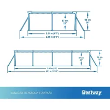 Piscina Estruturada Retangular 4000 Litros Geometric Bestway Foto mini 4