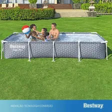 Piscina Estruturada Retangular 4000 Litros Geometric Bestway Foto mini  3