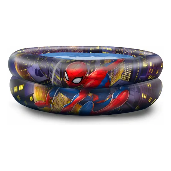 Piscina Homem Aranha Infantil Inflavel Redonda Spiderman 21l Cor Colorido Foto 1