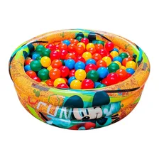 Piscina Infantil Inflável 100 Litros Colorida + 50 Bolinhas Foto mini 1