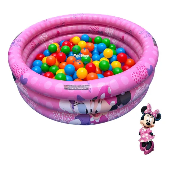 Piscina Infantil Inflável 100 Litros Minie + 50 Bolinhas Foto 1