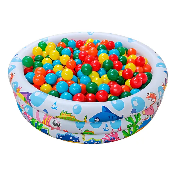 Piscina Infantil Inflável Colorida Com 50 Bolinhas Foto 1